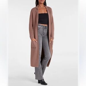 •new• EXPRESS Cozy Notch Collar Duster Cardigan